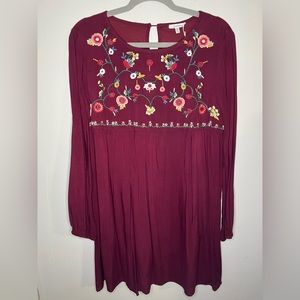Smocked Embroidered Dress